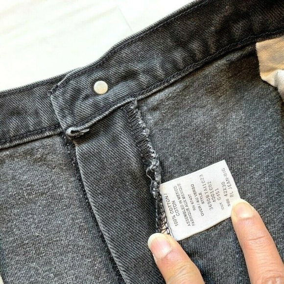 Vintage Polo Ralph Lauren RL Jean Big Jeans Mens 42x30 Banner Relaxed Black NEW - Picture 5 of 12